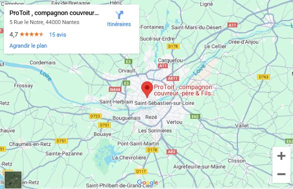 Quartiers de Nantes desservi par Protoit44, couvreur à Nantes